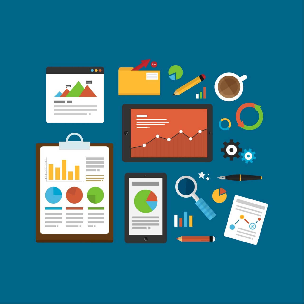 1280x1280 Free Vector Data Analysis