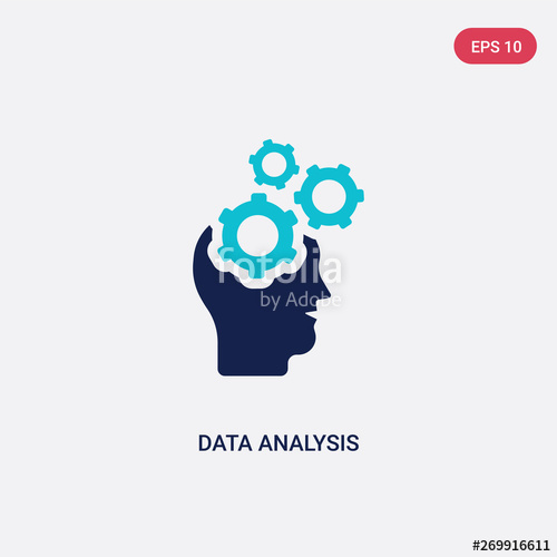 500x500 Two Color Data Analysis Vector Icon From Artificial Intelligence