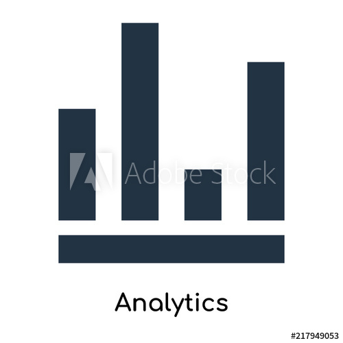 500x500 Analytics Icon Vector Isolated On White Background, Analytics Sign
