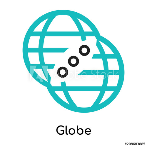 500x500 Globe Analytics Icon Vector Sign And Symbol Isolated On White