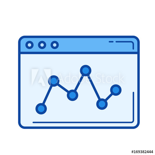 500x500 Data Analytics Vector Line Icon Isolated On White Background Data