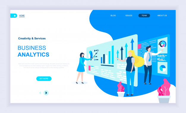 626x382 Modern Flat Design Concept Of Business Analytics Vector Premium