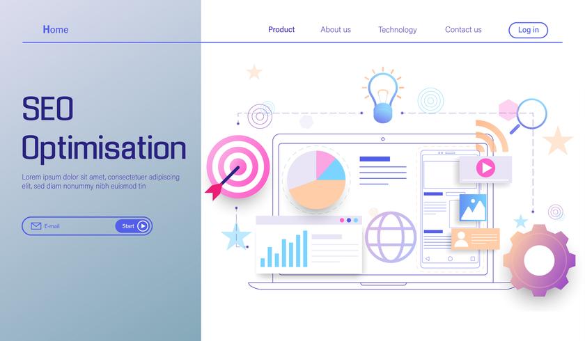 840x490 Seo Optimization Technology Modern Flat Design, Search Engine