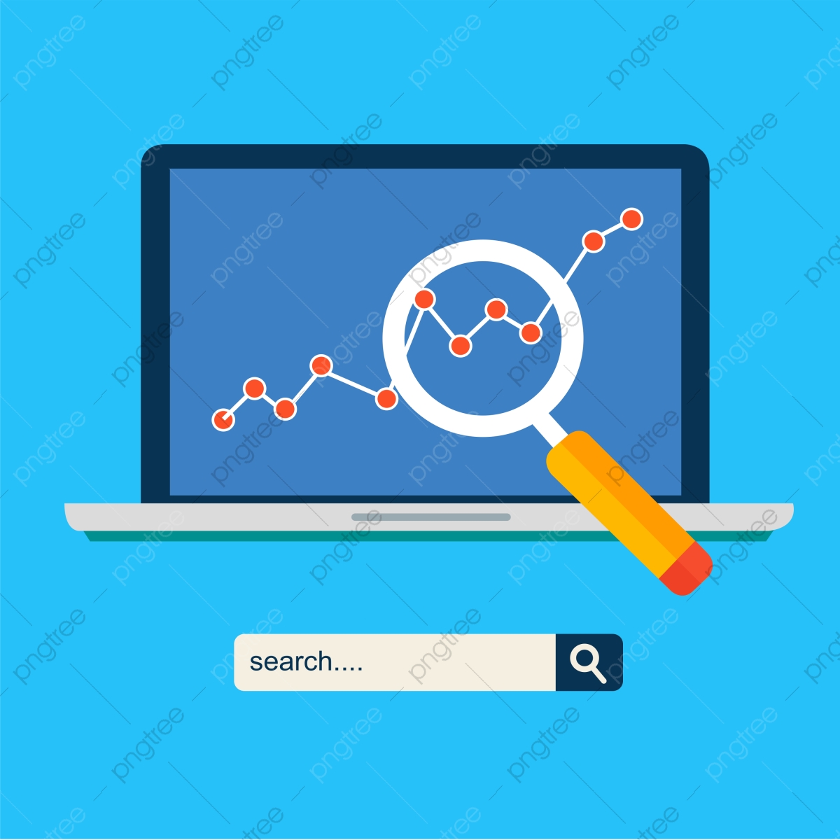 1200x1200 Web Analytics Vector Illustration Concepts, Abstract, Background