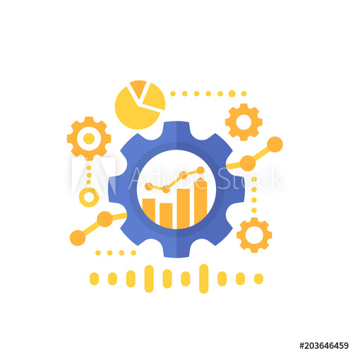 500x500 Productivity, Productive Capacity, Performance Analytics, Vector