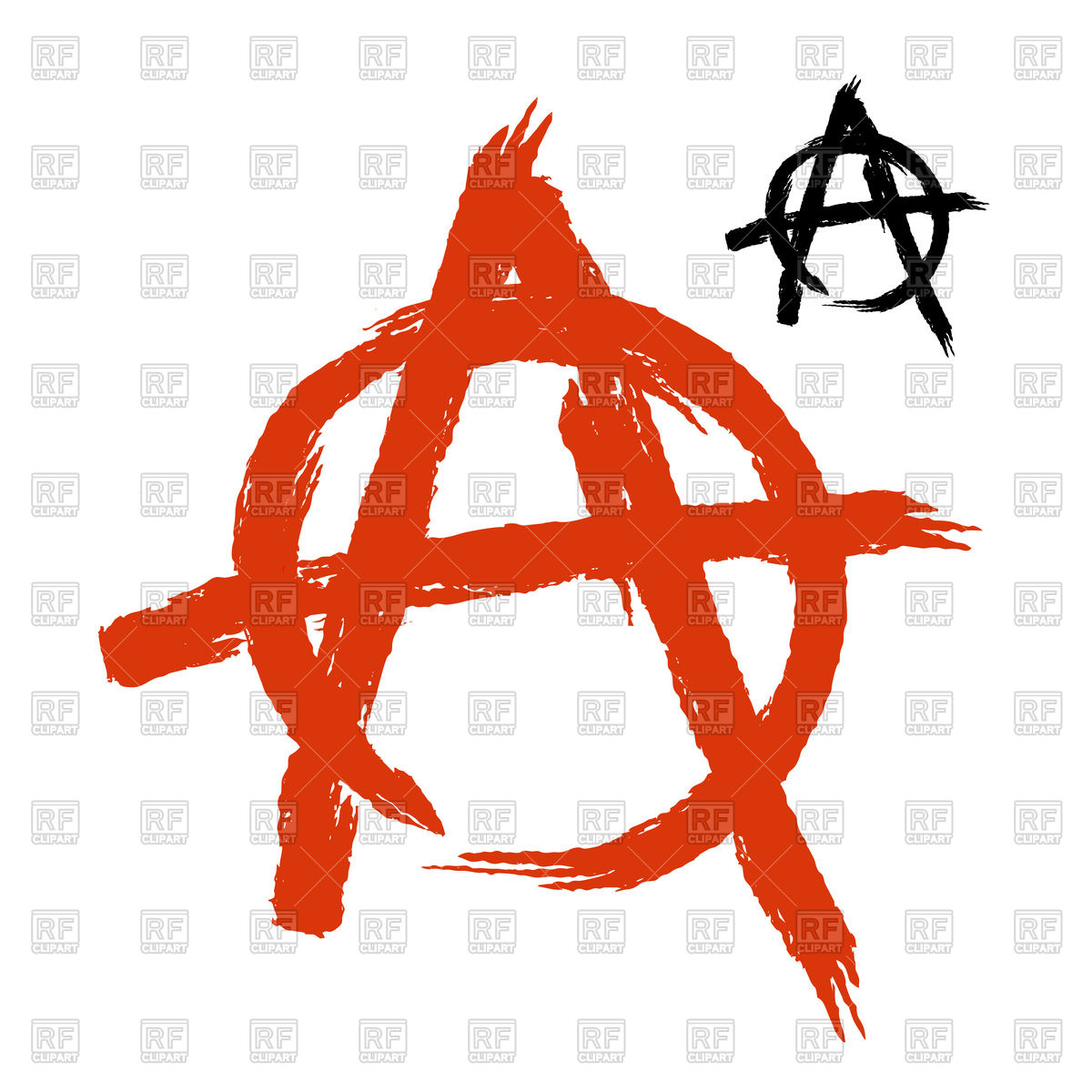 1200x1200 Anarchy Symbol In Grunge Style Vector Image Of Signs, Symbols