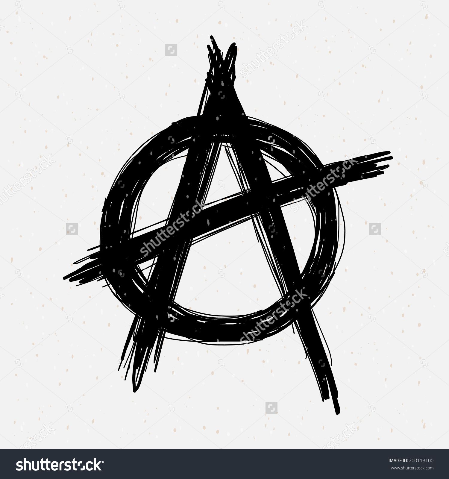 1500x1600 Anarchy Symbol Drawing Stock Vector Illustration