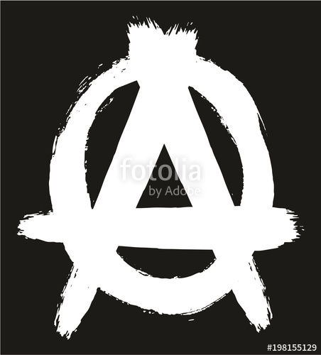 452x500 Anarchy Symbol Vector Hand Painted With Rounded Brush Set