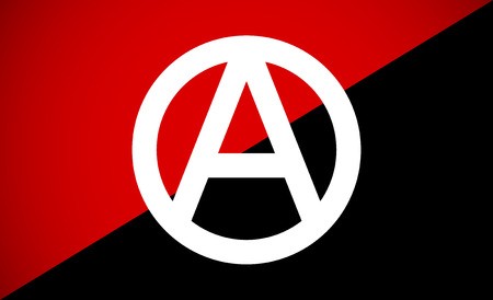 450x274 Anarchist Flag With Anarchy Symbol Royalty Free Vector Graphics
