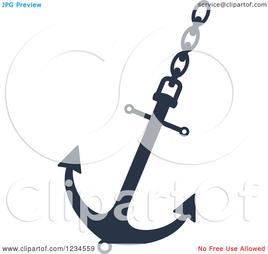 1080x1024 Anchor With Chain Clipart