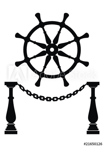 354x500 Helm Steering Wheel And Anchor Chain