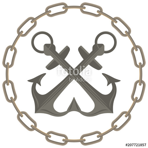 500x500 Anchor Logotype Design Vector Logo On The Sea Theme Two Anchors