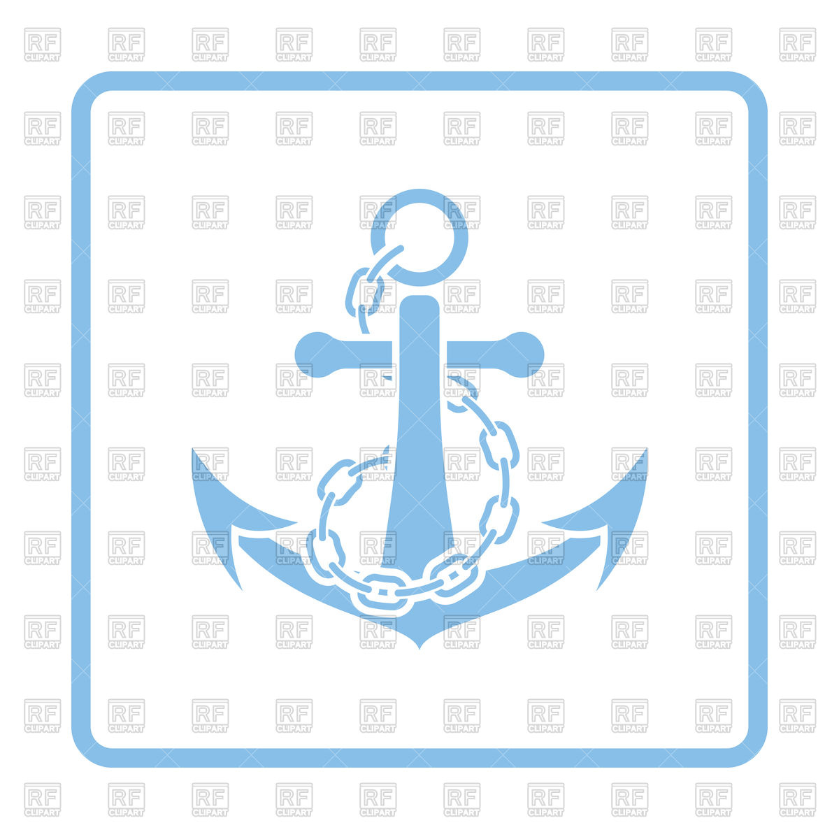 Sea Anchor With Chan Vector Image Of Signs, Symbols, Maps 1200x1200 Sea Anchor With Chan Vector Image Of Signs, Symbols, Maps
