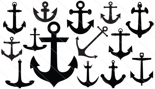 610x350 Anchor Silhouette Vector