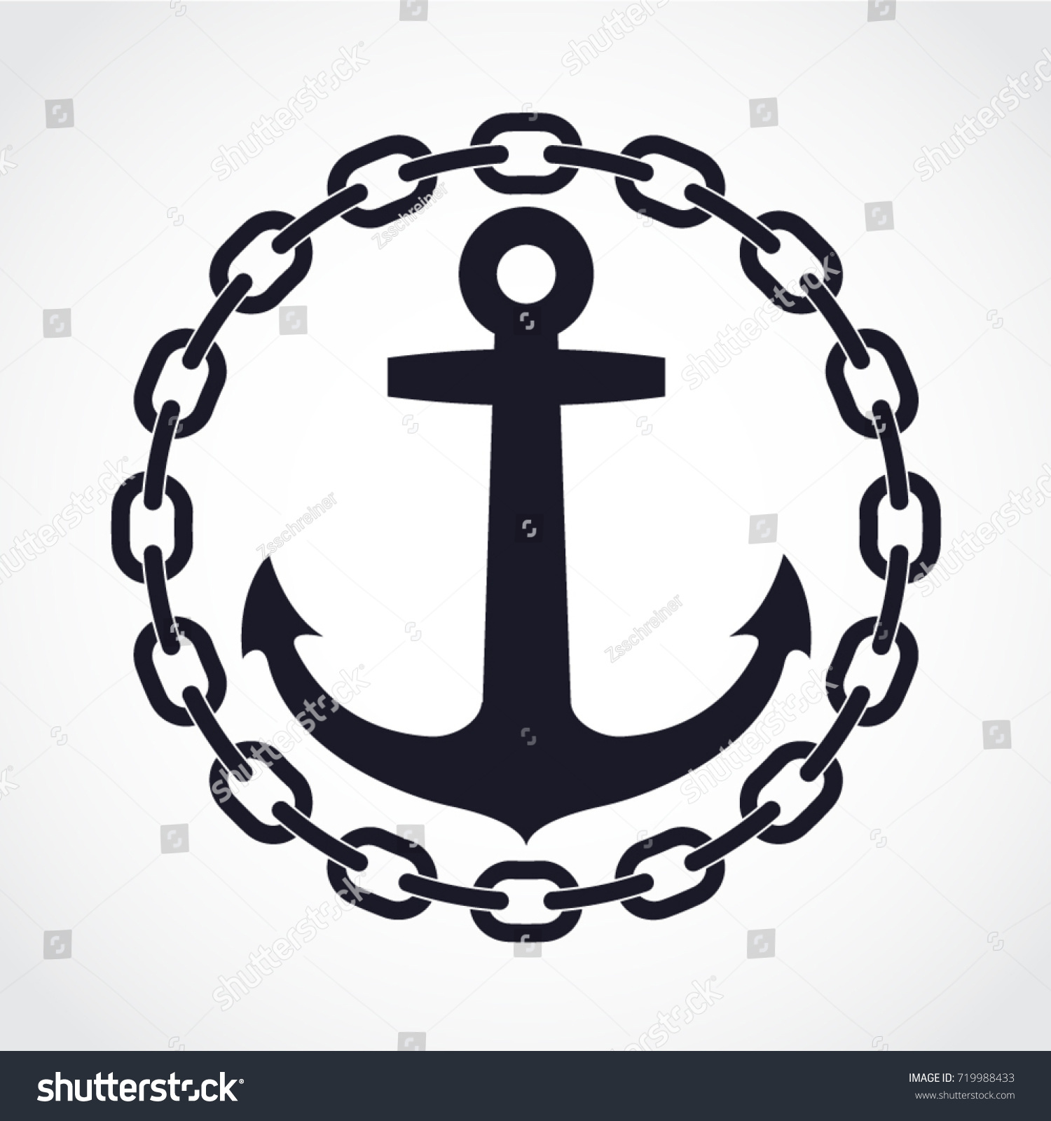 Anchor Silhouette Vector At Collection Of Anchor