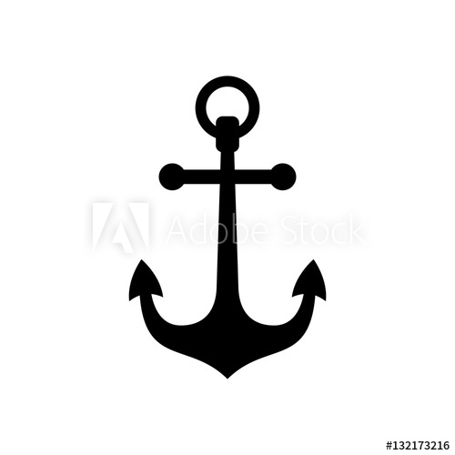 500x500 Anchor Icon Black Icon Isolated On White Background Anchor