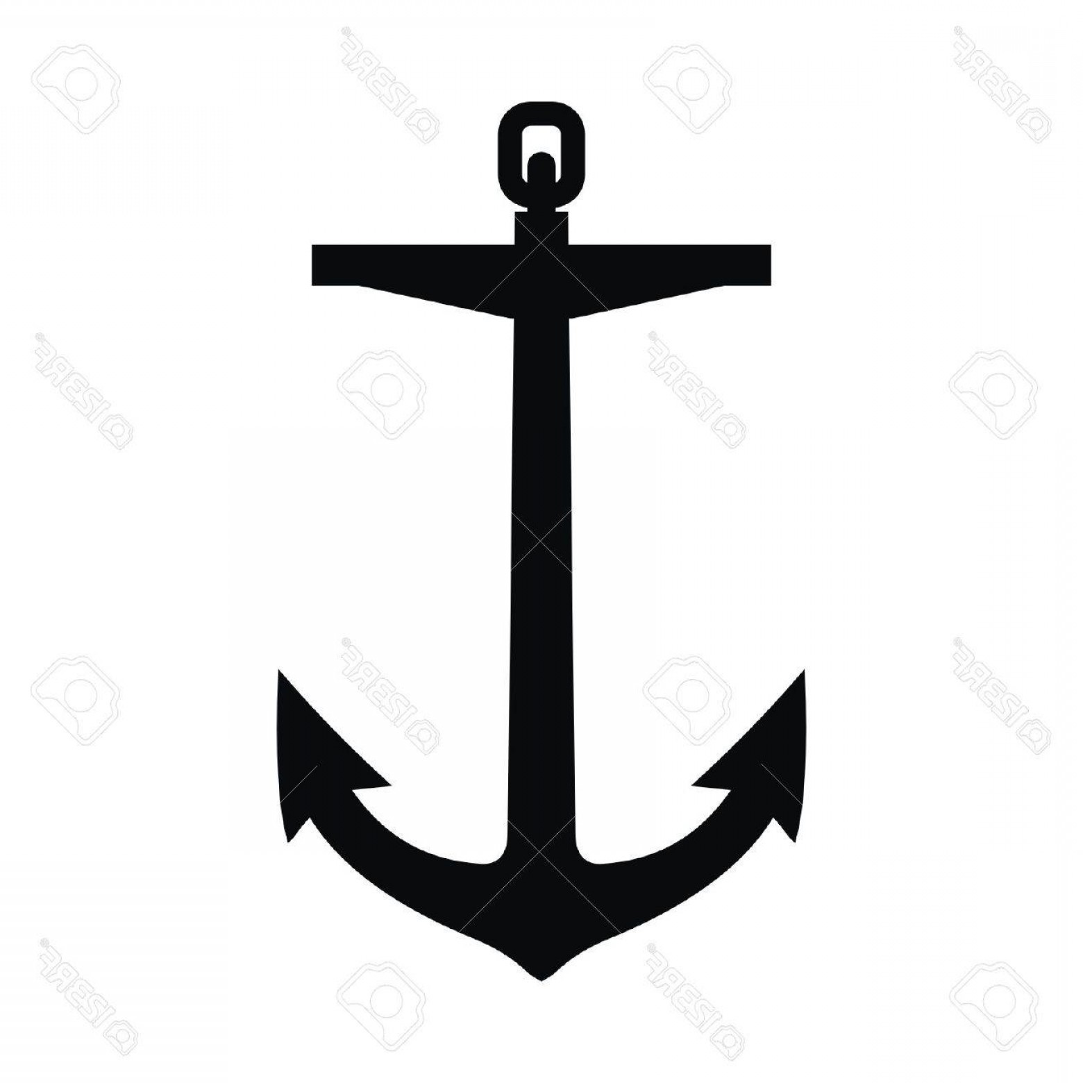 1560x1560 Photostock Vector Anchor Black Silhouette And Tattoo Handandbeak