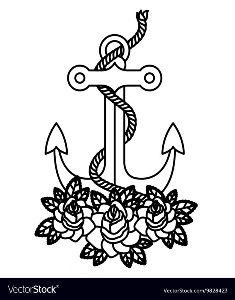 Anchor Tattoo Vector