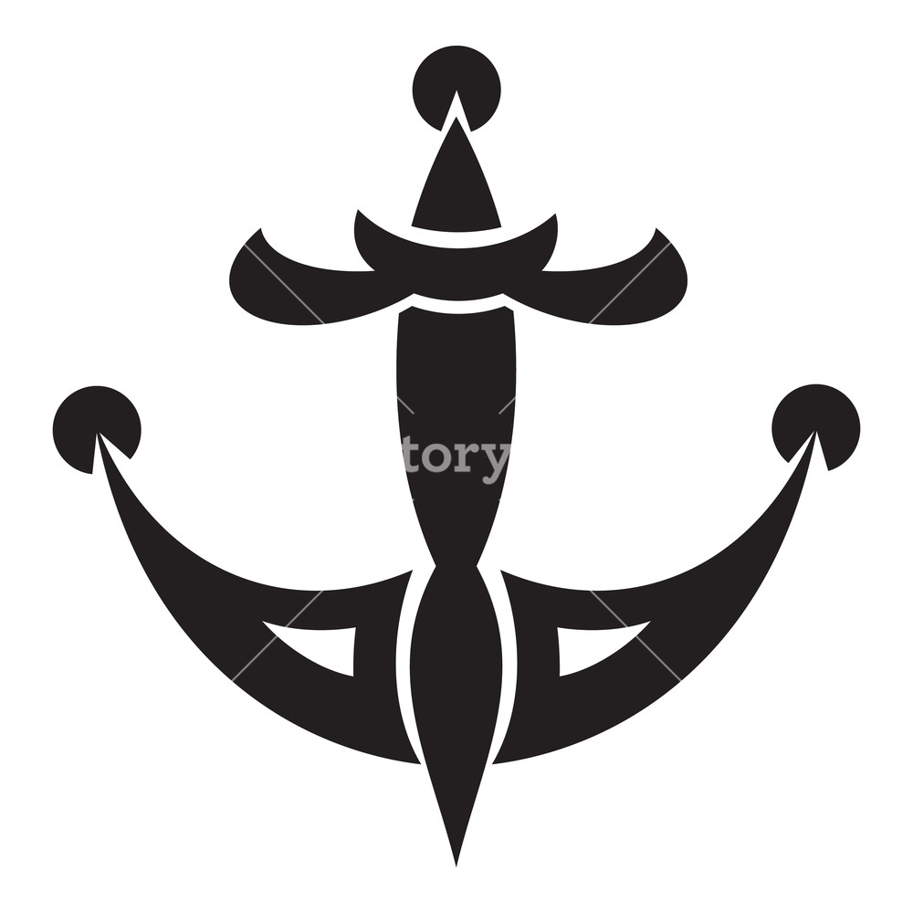 1000x1000 Tattoo Anchor Icon Simple Illustration Of Tattoo Anchor Vector
