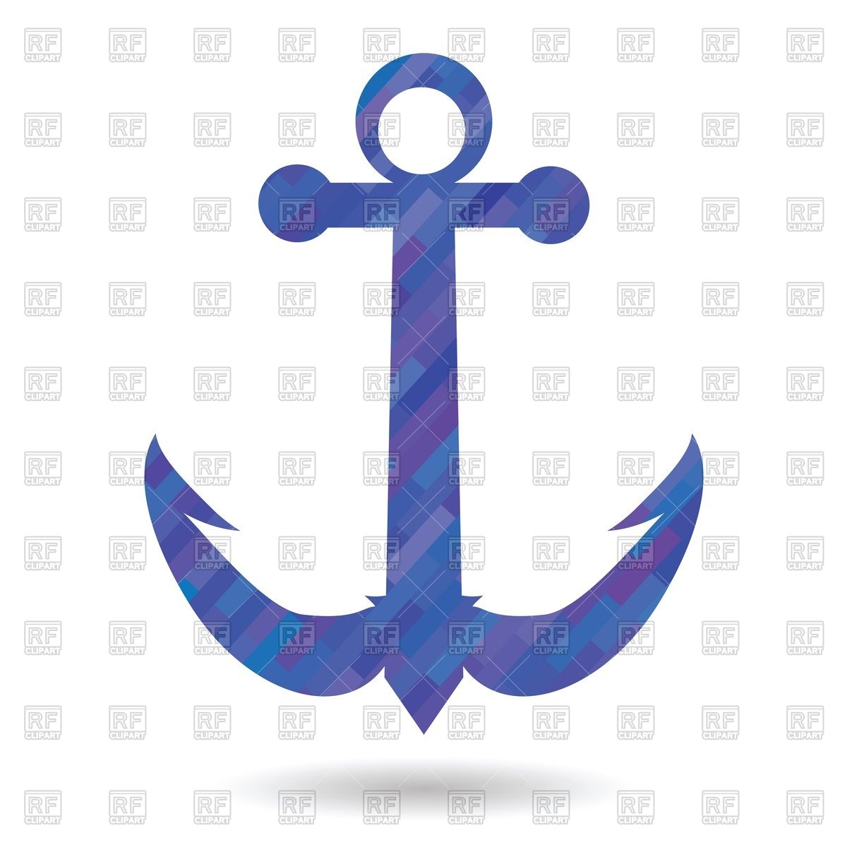 Blue Decorative Anchor Vector Image Of Objects 1200x1200 Blue Decorative Anchor Vector Image Of Objects