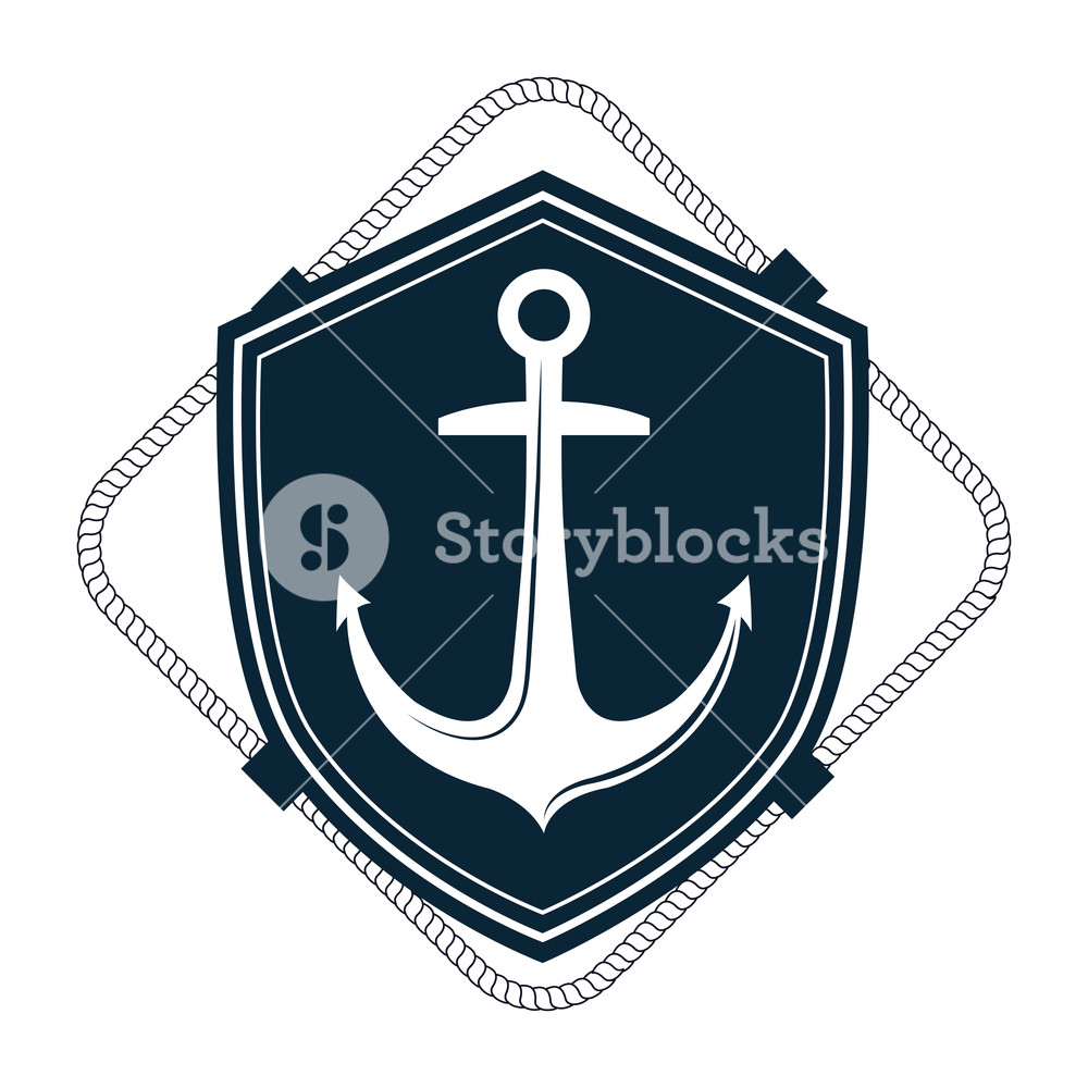 Nautical Frame With Anchor Vector Illustration Design Royalty Free 1000x1000 Nautical Frame With Anchor Vector Illustration Design Royalty Free