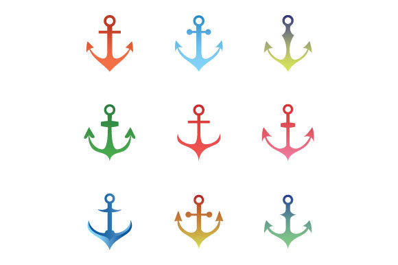 580x386 Anchor Vector Set Graphic