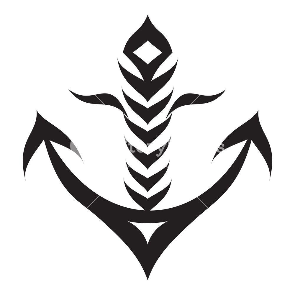 1000x1000 Abstract Anchor Icon Simple Illustration Of Abstract Anchor