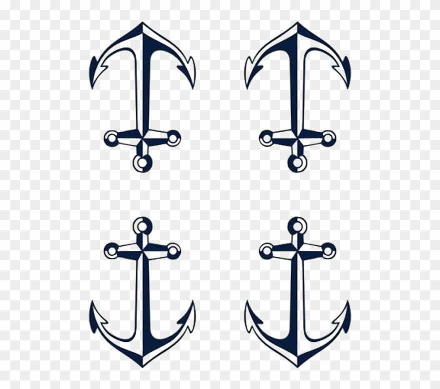 880x777 Transparent Background Anchor Vector Clipart Navy Blue