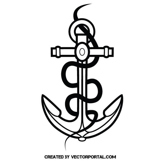 660x660 Anchor And Rope Vector Image Various Vectors Free Vector