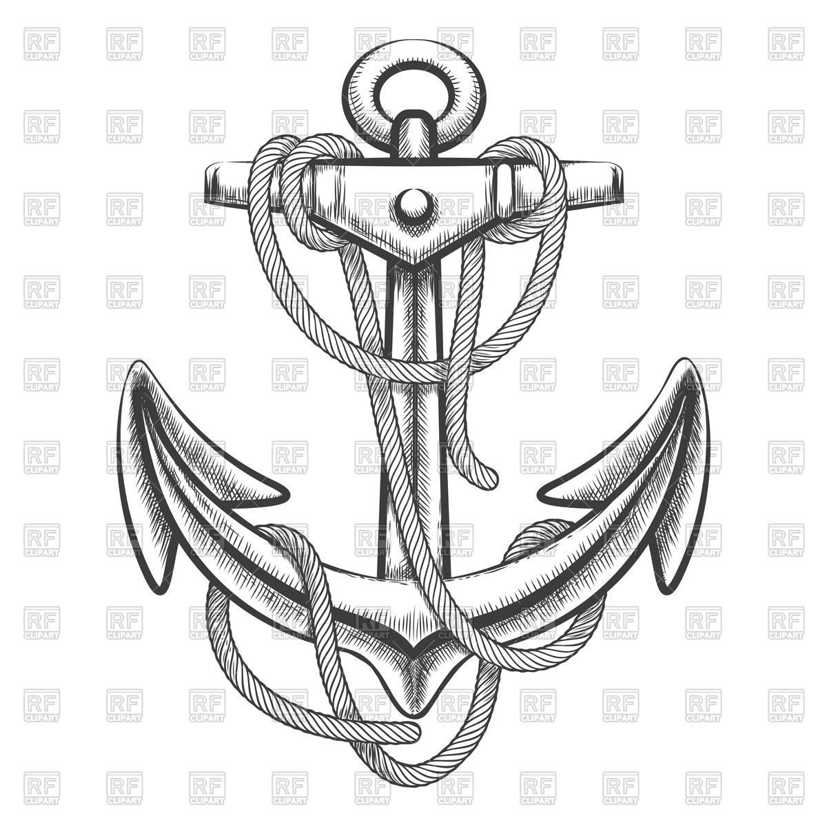 Anchor With Rope Vector at Vectorified.com | Collection of Anchor With