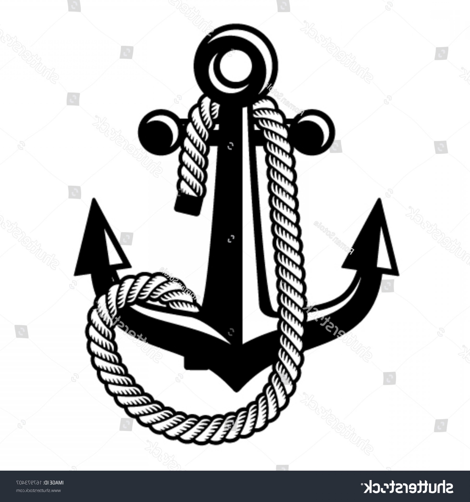 Anchor With Rope Vector at Vectorified.com | Collection of Anchor With ...