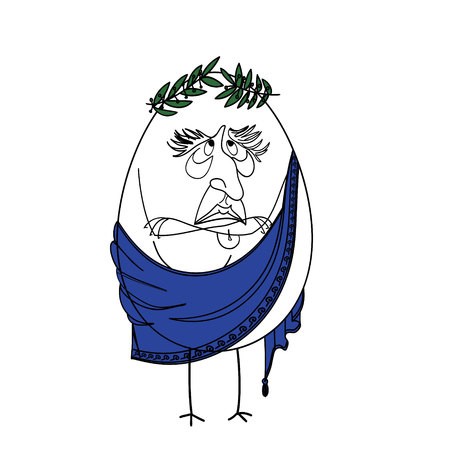 450x450 Ancient Greek Vector Illustration Cute Funny Color Vector