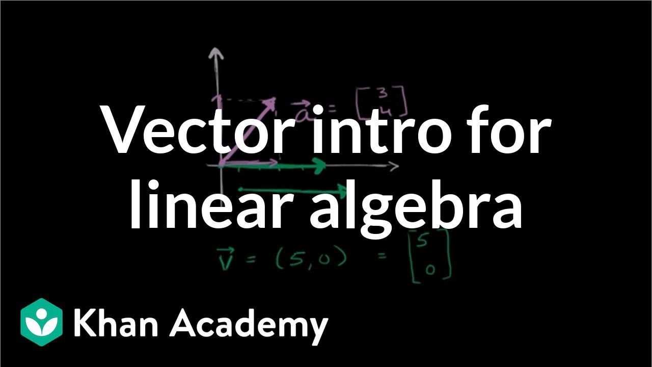 Vector Intro For Linear Algebra 1280x720 Vector Intro For Linear Algebra