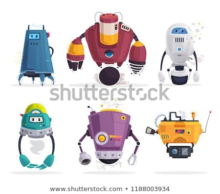 450x398 Set Of Robot Characters Technology, Future Cartoon Vector