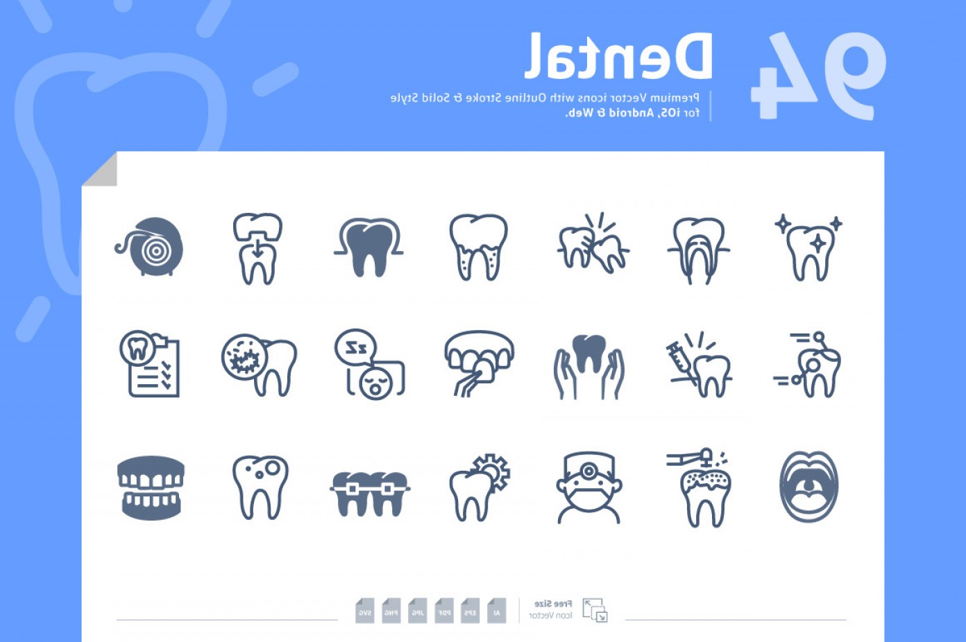 1392x926 Dental Premium Vector Icons For Ios Android Web Cultracing