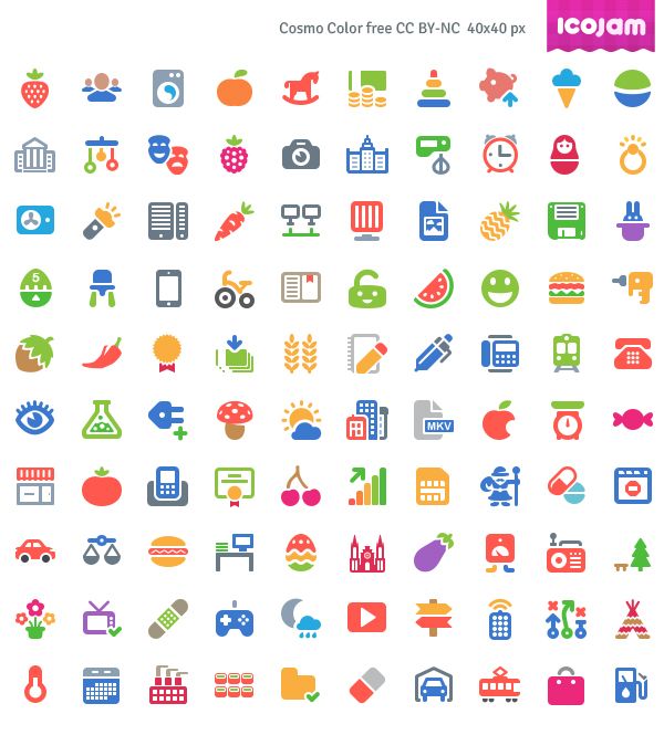 600x665 Free Cosmo Color Vector Icons