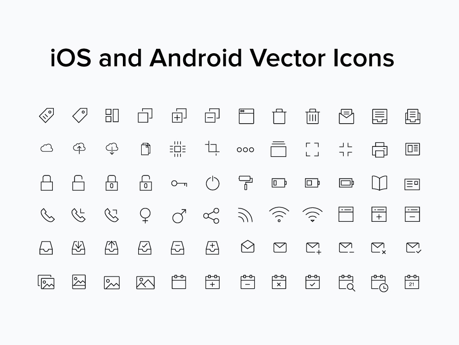 930x700 Ios And Android Vector Icons Frebers