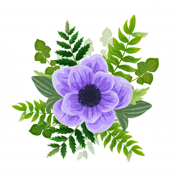 Wedding Invitation Card Lovely Template Card With Violet Anemone 626x626 Wedding Invitation Card Lovely Template Card With Violet Anemone
