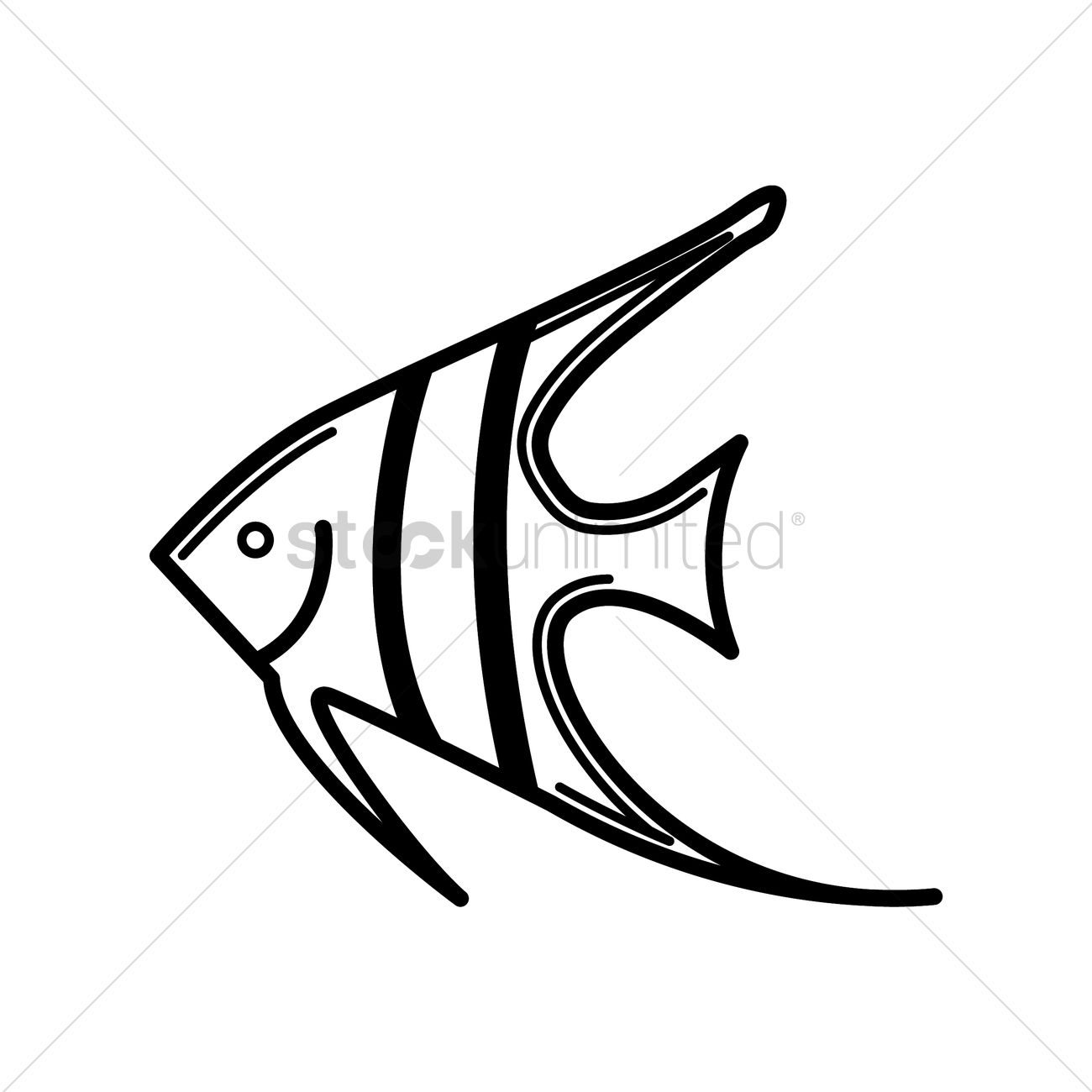 1300x1300 Angel Fish Vector Image