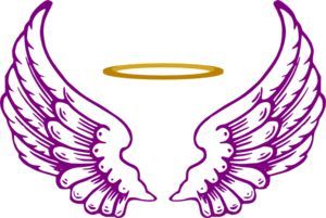 300x201 Angel Halo With Wings Clip Art