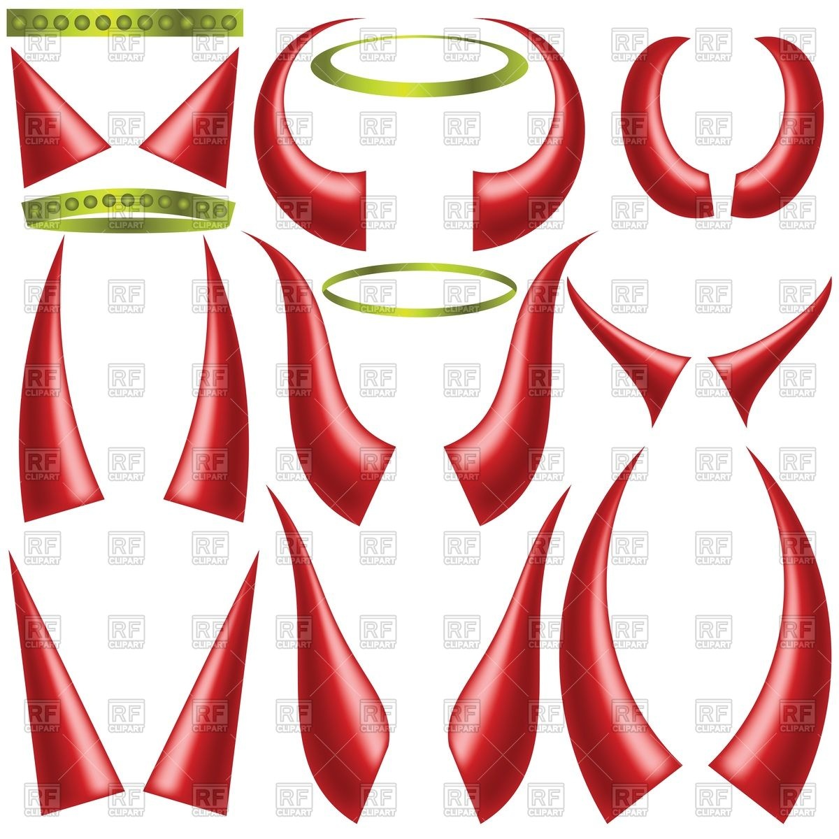 1200x1200 Angels Halo And Devils Horns Vector Image Of Design Elements
