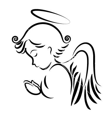 380x400 Angel Praying Logo Vector