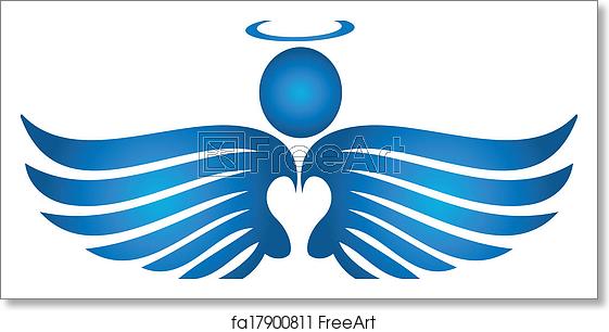 561x306 Free Art Print Of Blue Angel Praying Logo Blue Angel Praying Logo
