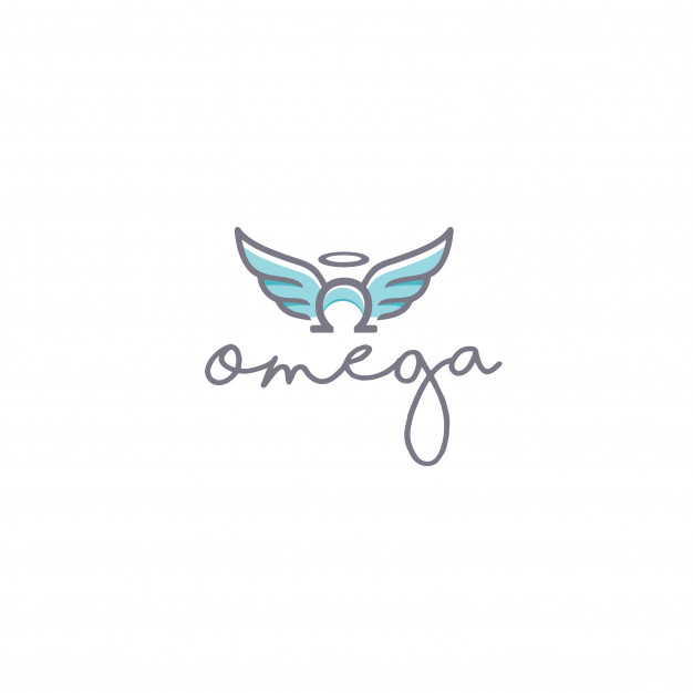 626x626 Omega Angel Logo Vector Premium Download