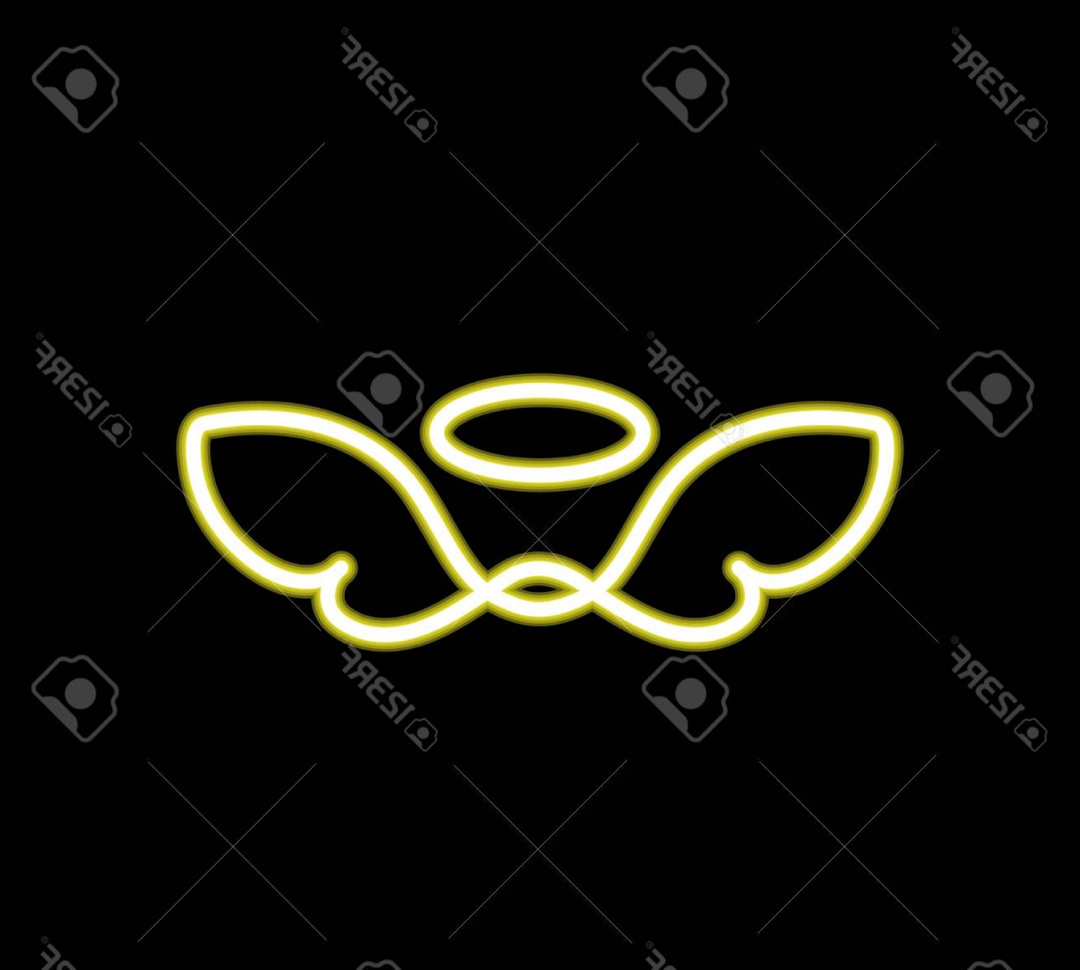 1560x1401 Photostock Vector Angel Wings And Halo Vector Abstract