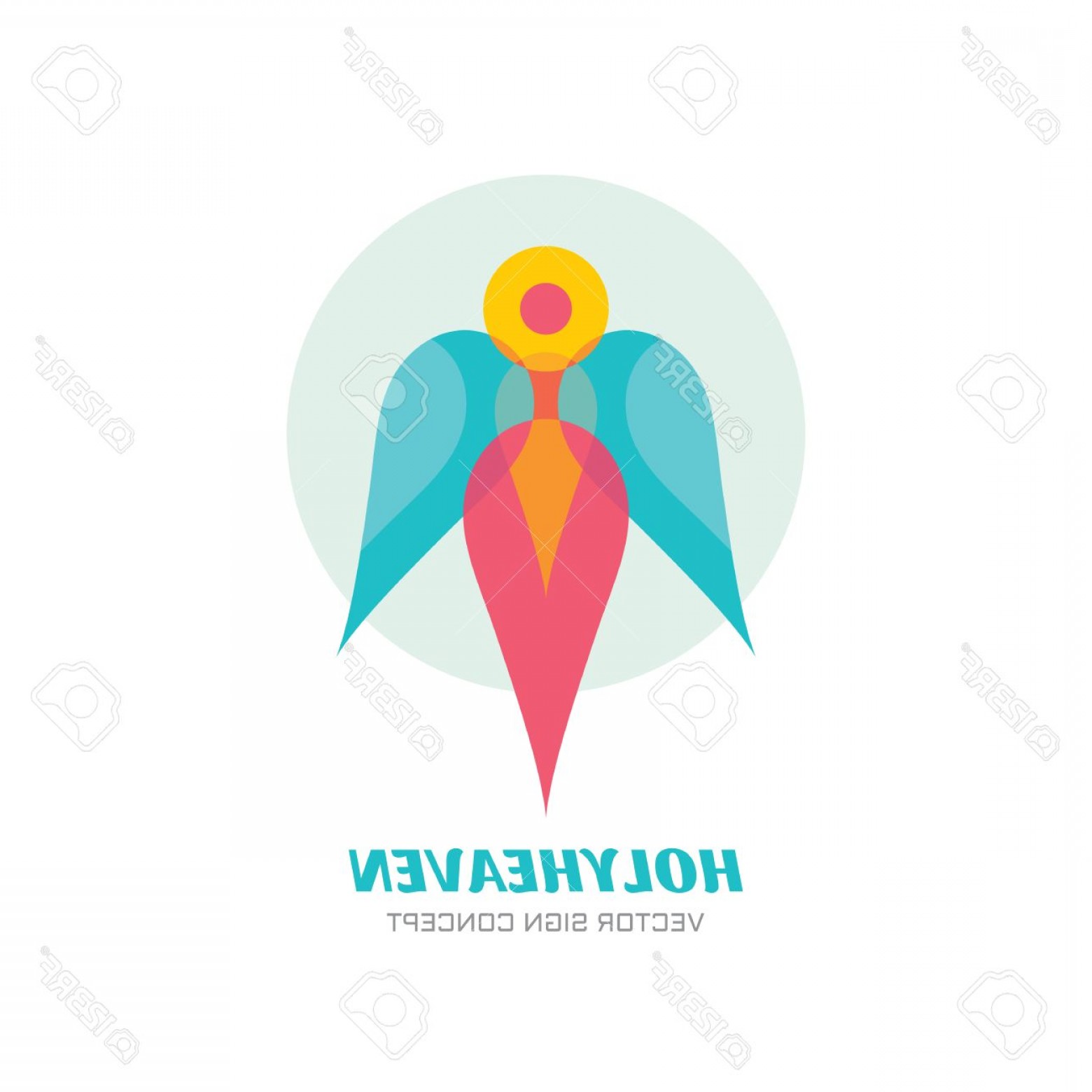 1560x1560 Photostock Vector Holy Heaven Vector Logo Concept Illustration