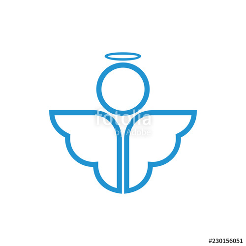 500x500 Cute Angel Logo Vector Stock Image And Royalty Free Vector