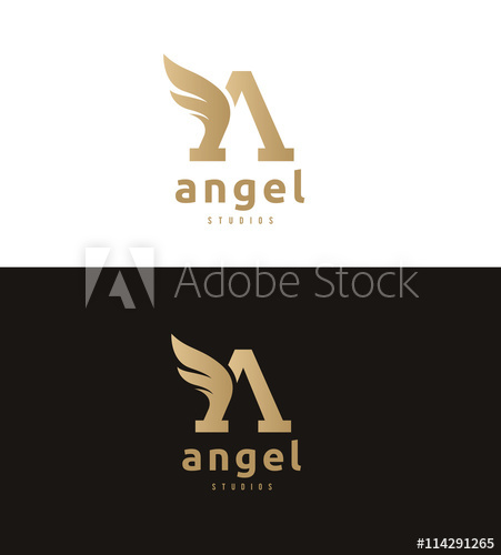 451x500 Angel Logo, A Letter Logo,vector Logo Template