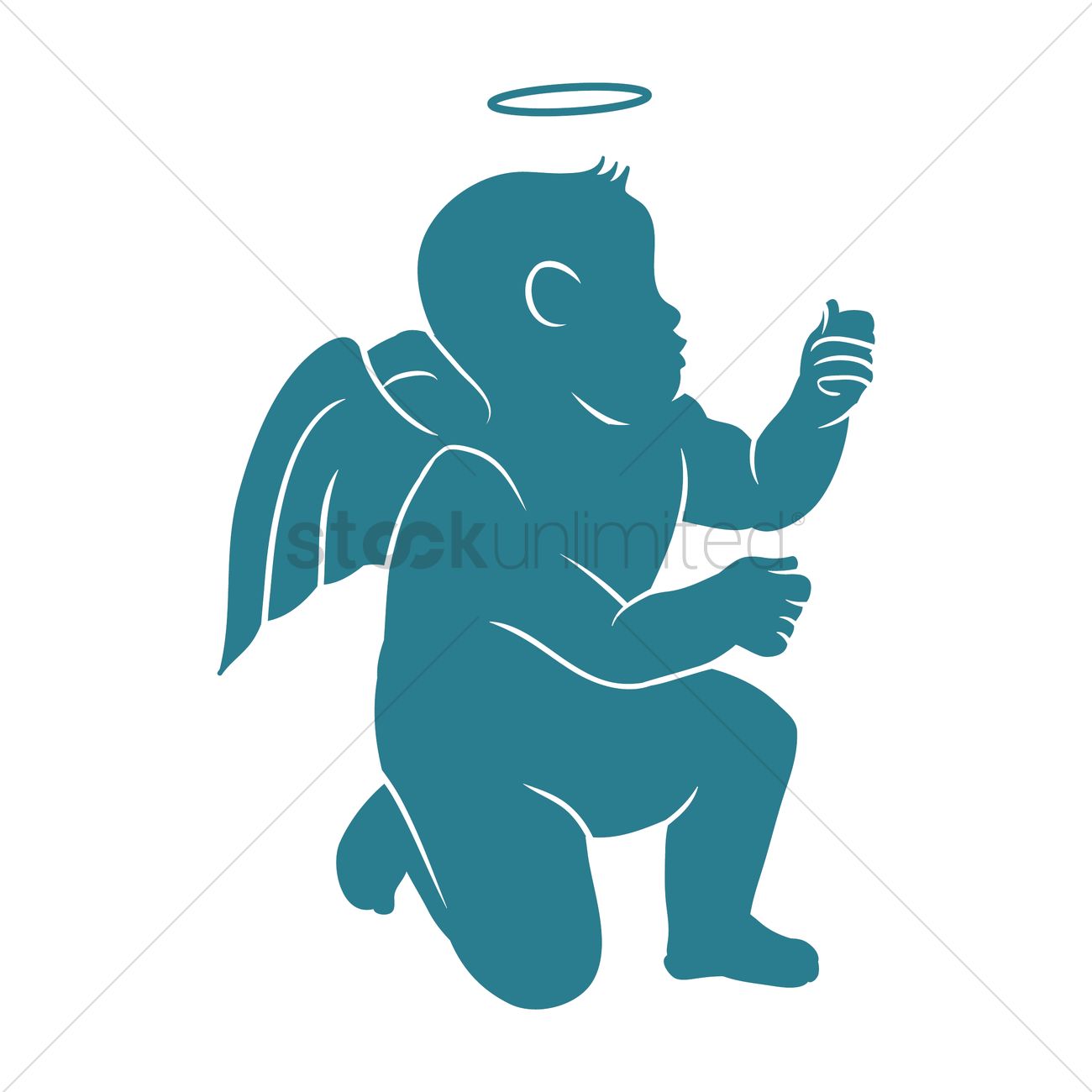 Angel Silhouette Vector Image 1300x1300 Angel Silhouette Vector Image
