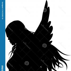 300x300 Black Angel Wings Woman Silhouette Angel Wings Woman Silhouette